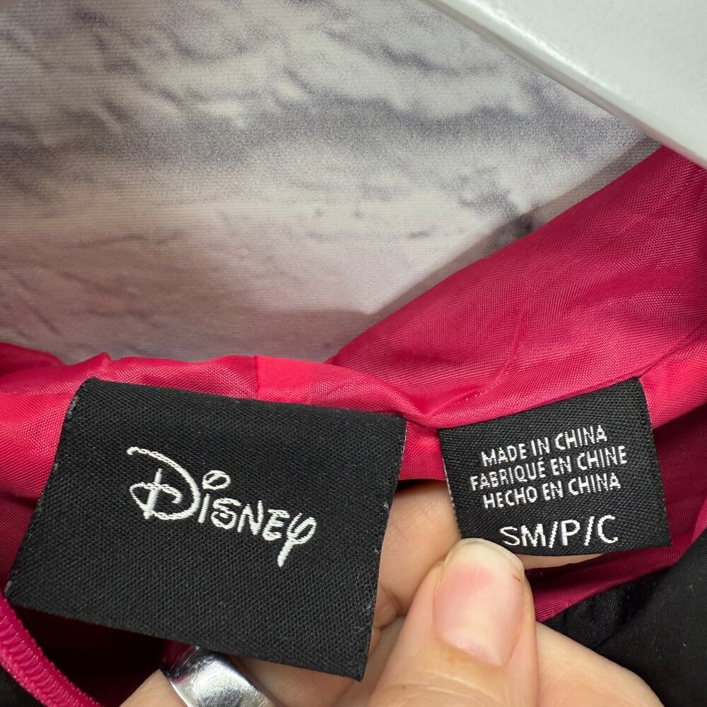 Vintage Mickey Mouse Color Block Pullover Windbreaker Size Sm Black Pink 90s - Picture 4 of 8